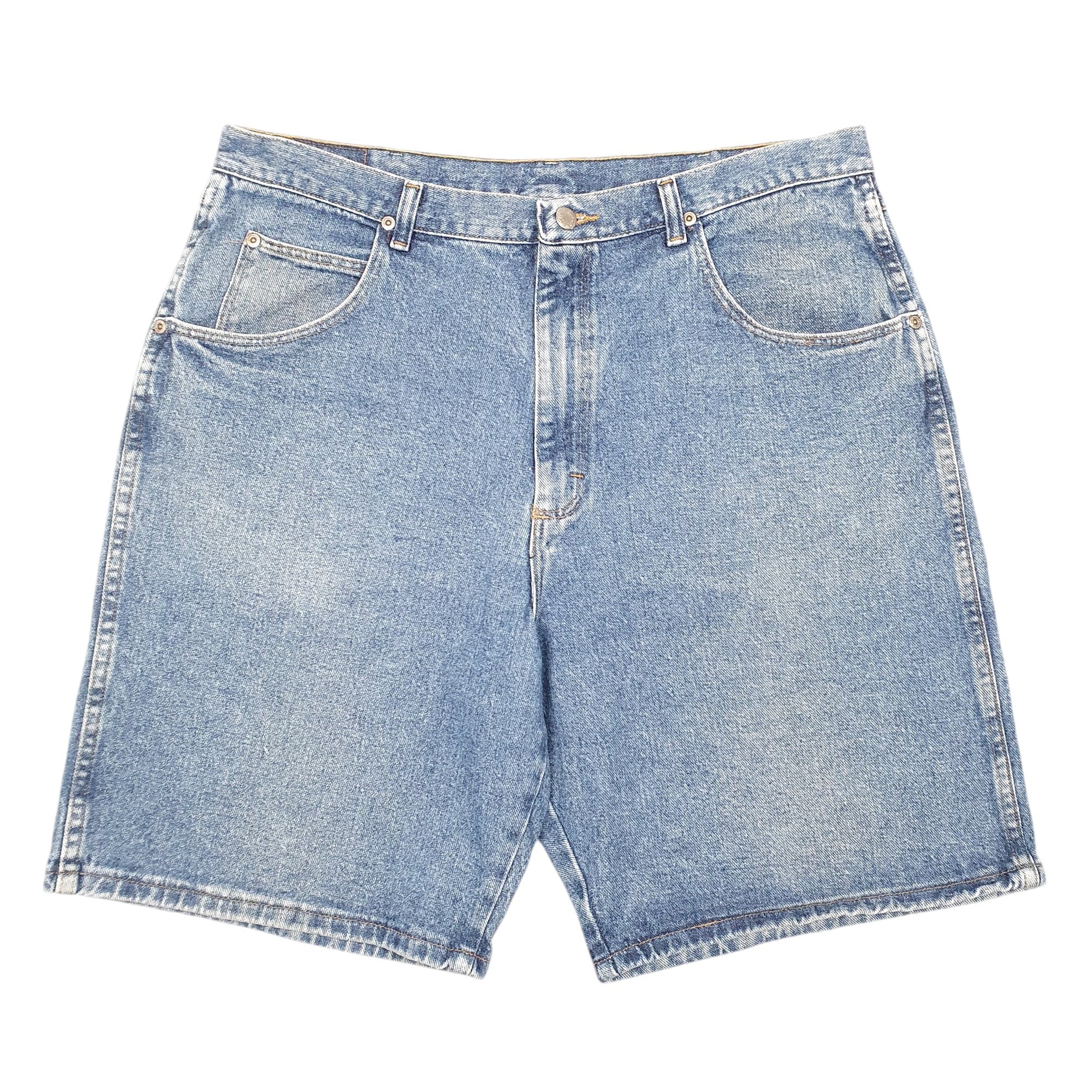 Mens Blue Wrangler Denim Jeans Jorts Denim Shorts