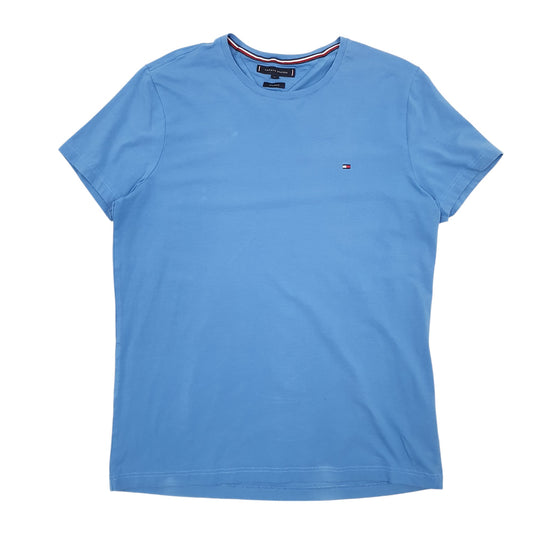 Mens Blue Tommy Hilfiger Extra Slim Fit Short Sleeve T Shirt