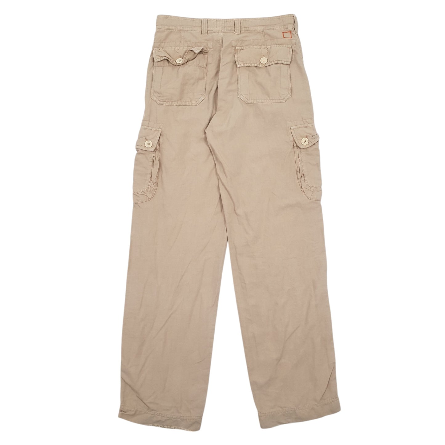 Mens Beige Hugo Boss Vintage Cargo Trousers