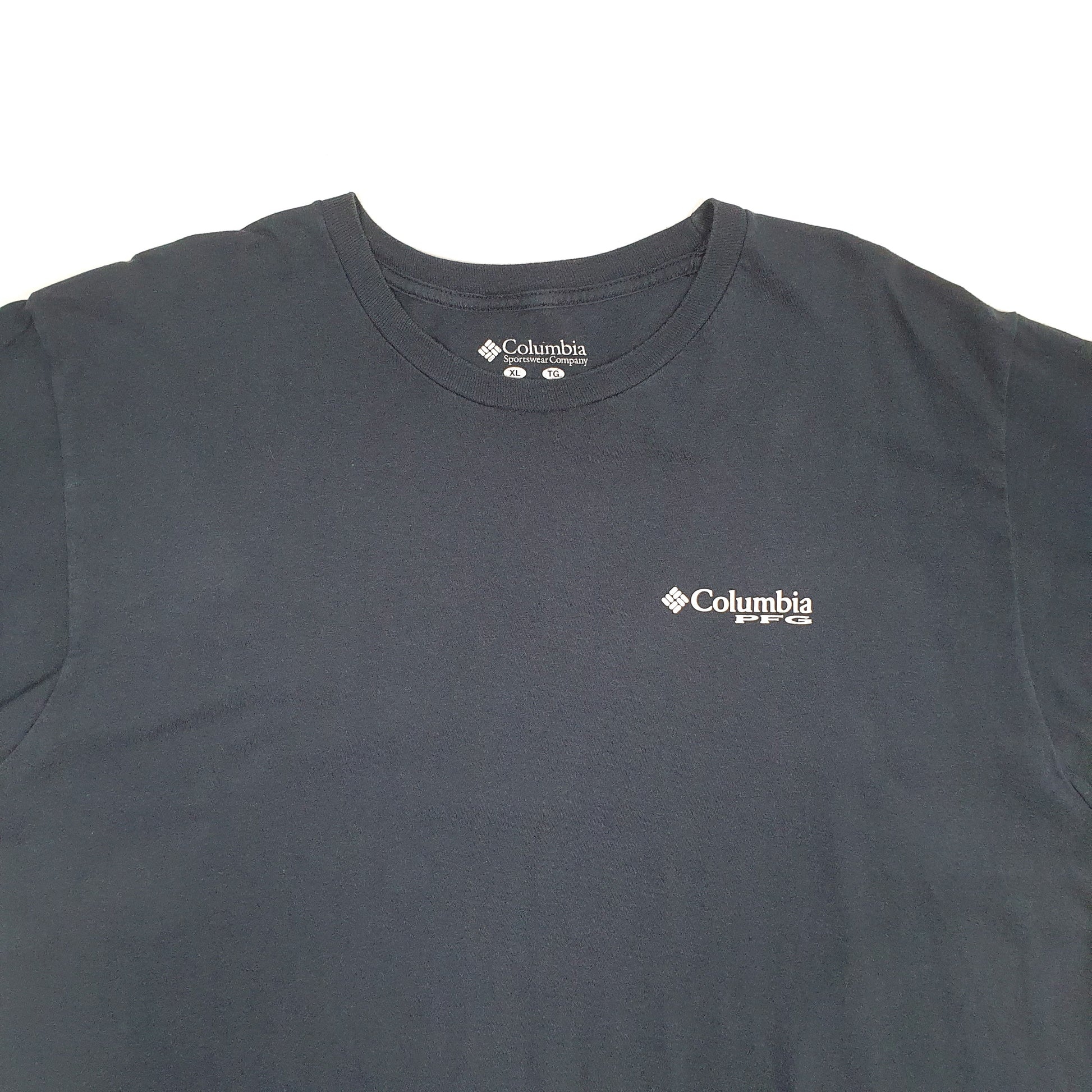 Mens Navy Columbia Sportswear PFG Fishing Short Sleeve T Shirt