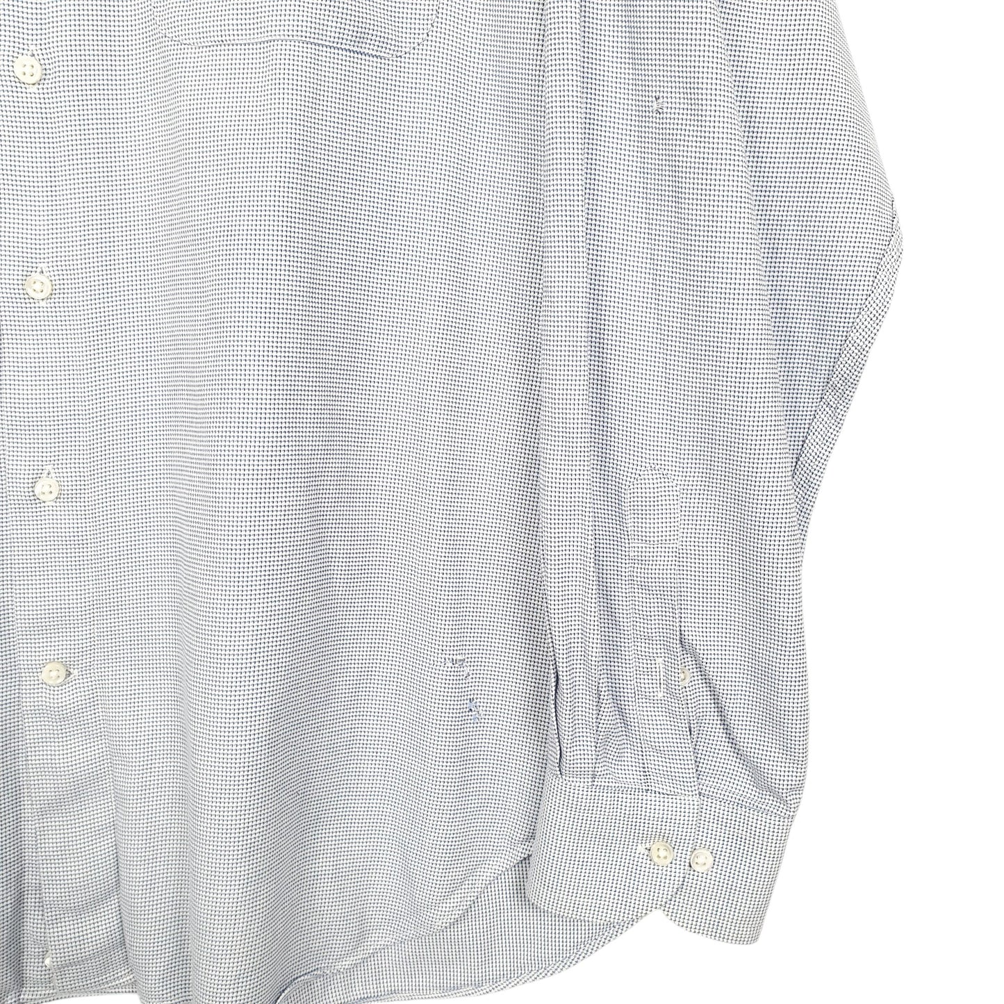 Mens Blue Armani Collezioni Made In Italy Long Sleeve Shirt