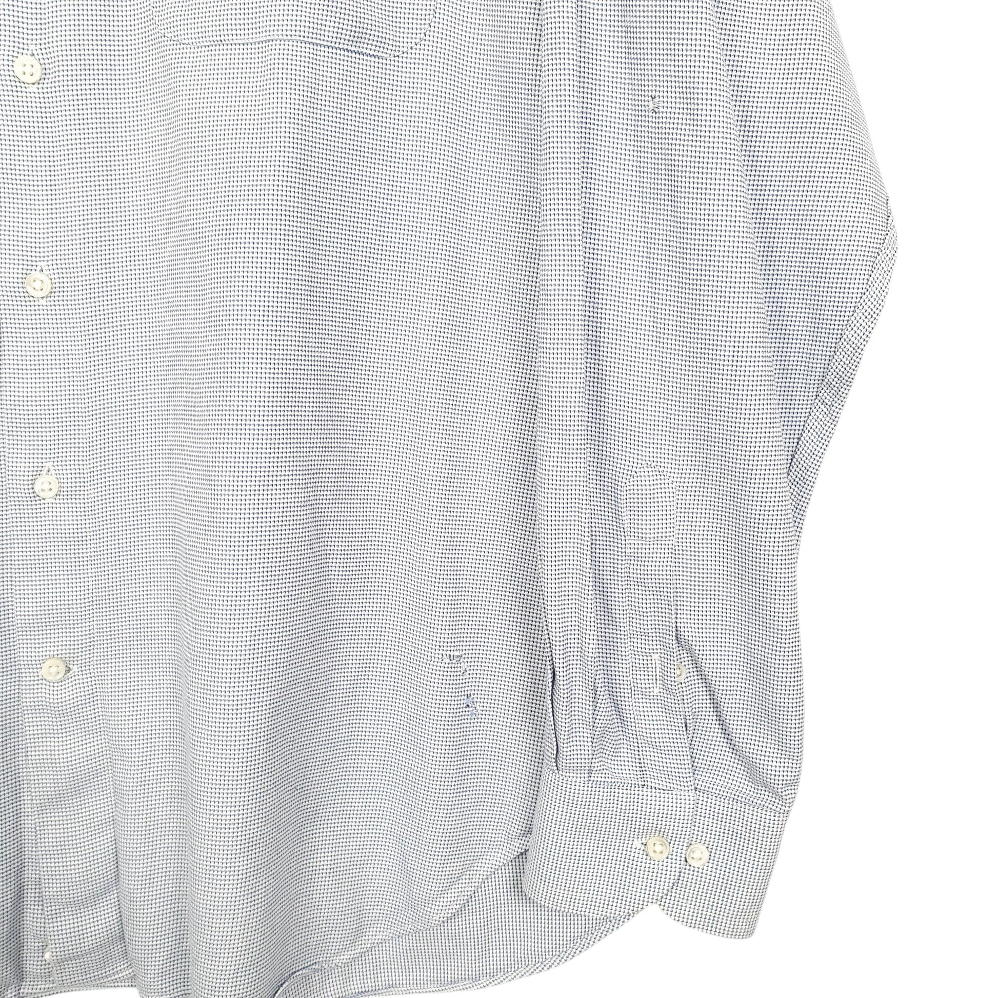 Mens Blue Armani Collezioni Made In Italy Long Sleeve Shirt