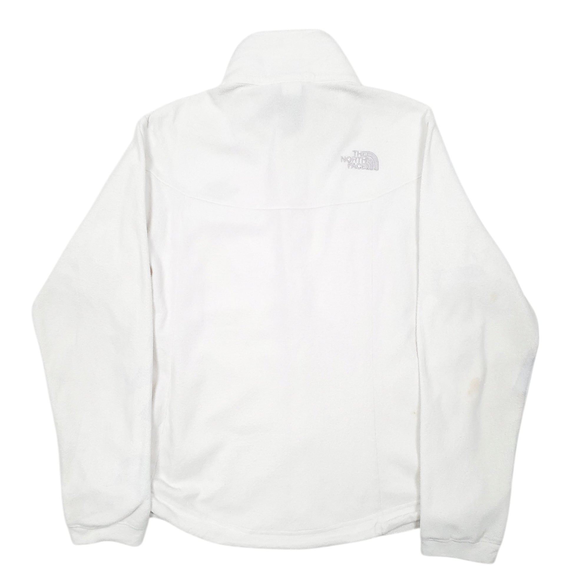 Womens White The North Face Hiking Outdoors Full Zip Jumper