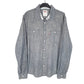 Mens Grey Levis Chambray Work Modern Long Sleeve Shirt