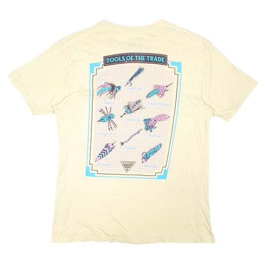 Mens Yellow Columbia Sportswear PFG Fishing Short Sleeve T Shirt