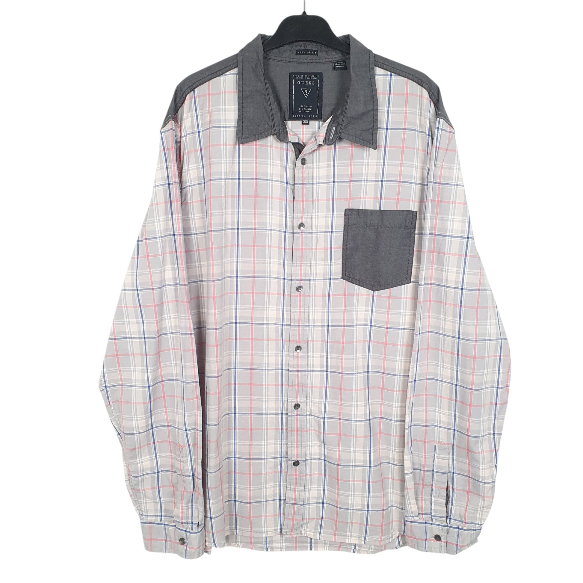 Mens Grey Guess ? Long Sleeve Shirt