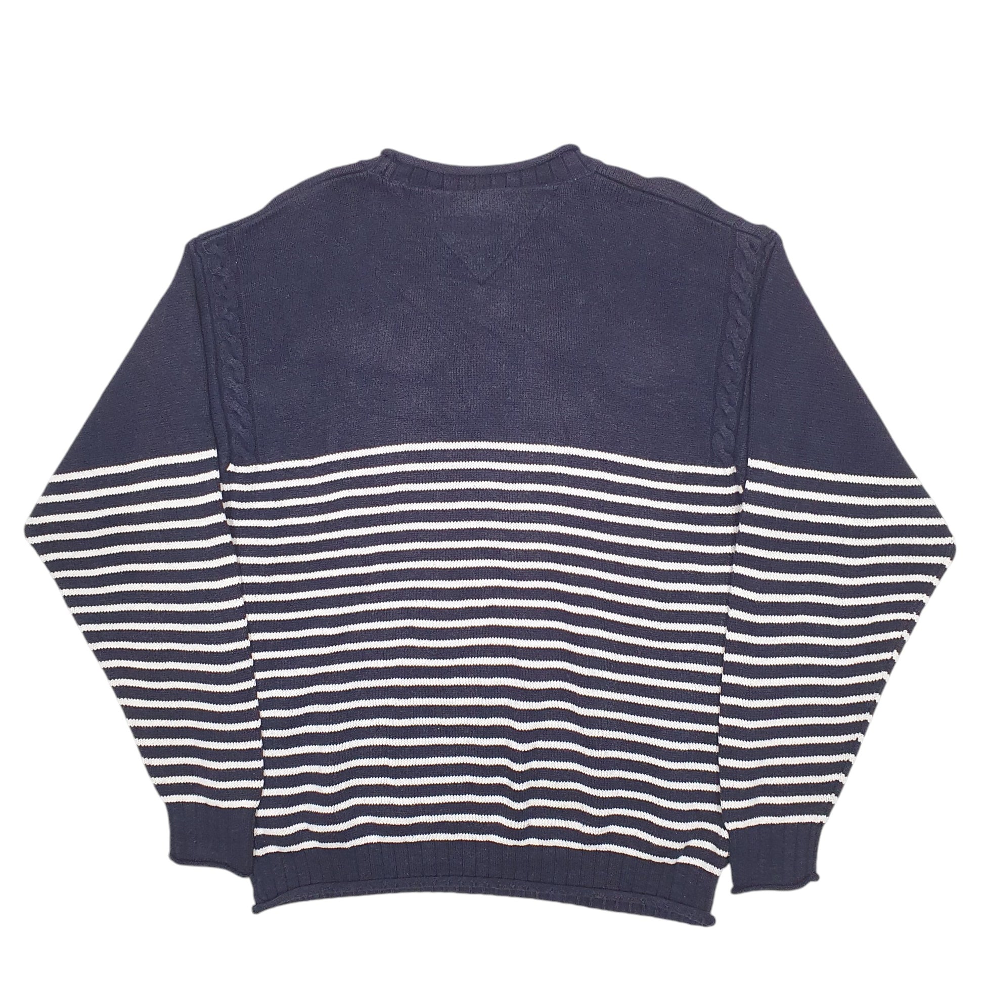 Mens Navy Tommy Hilfiger Knit 90's Vintage Sailing Crewneck Jumper