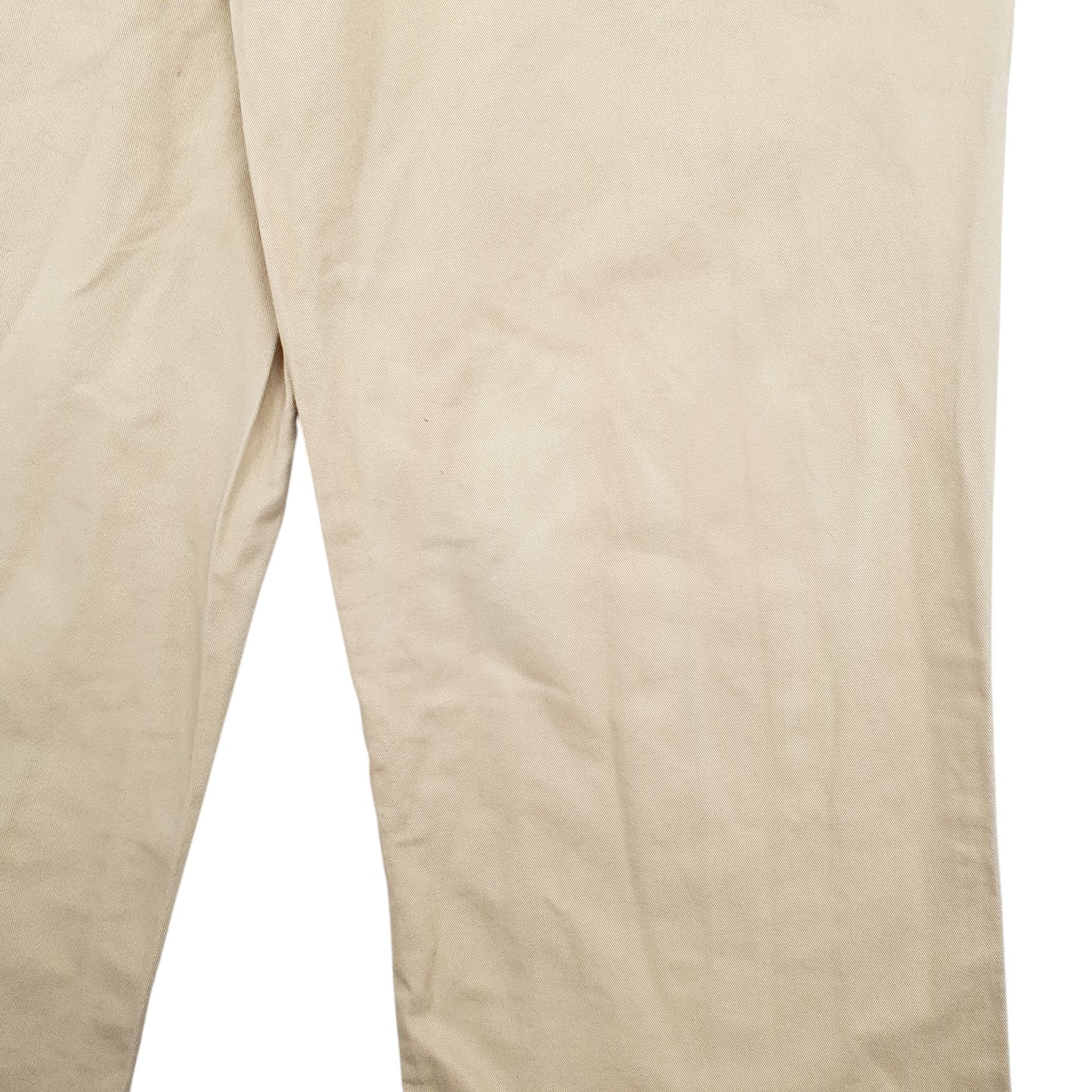 Mens Beige Tommy Hilfiger Double Pleated Chino Trousers