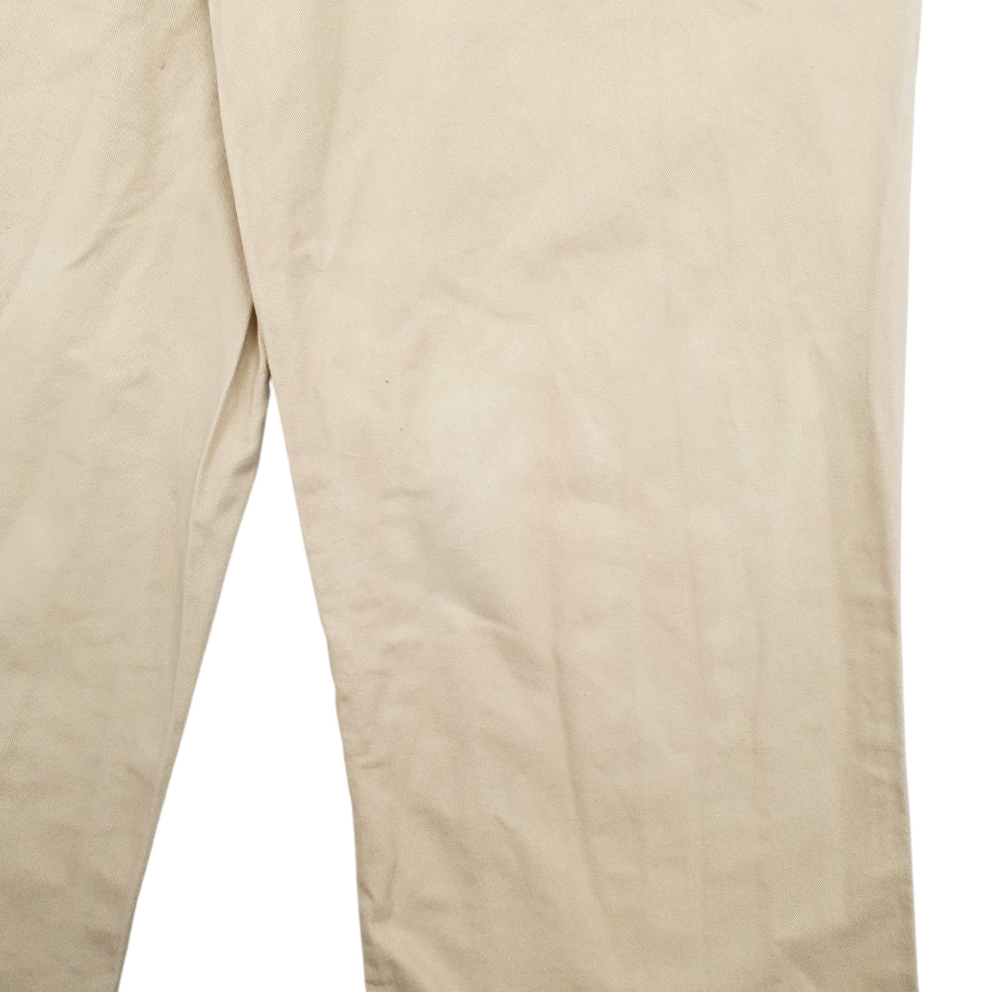 Mens Beige Tommy Hilfiger Double Pleated Chino Trousers