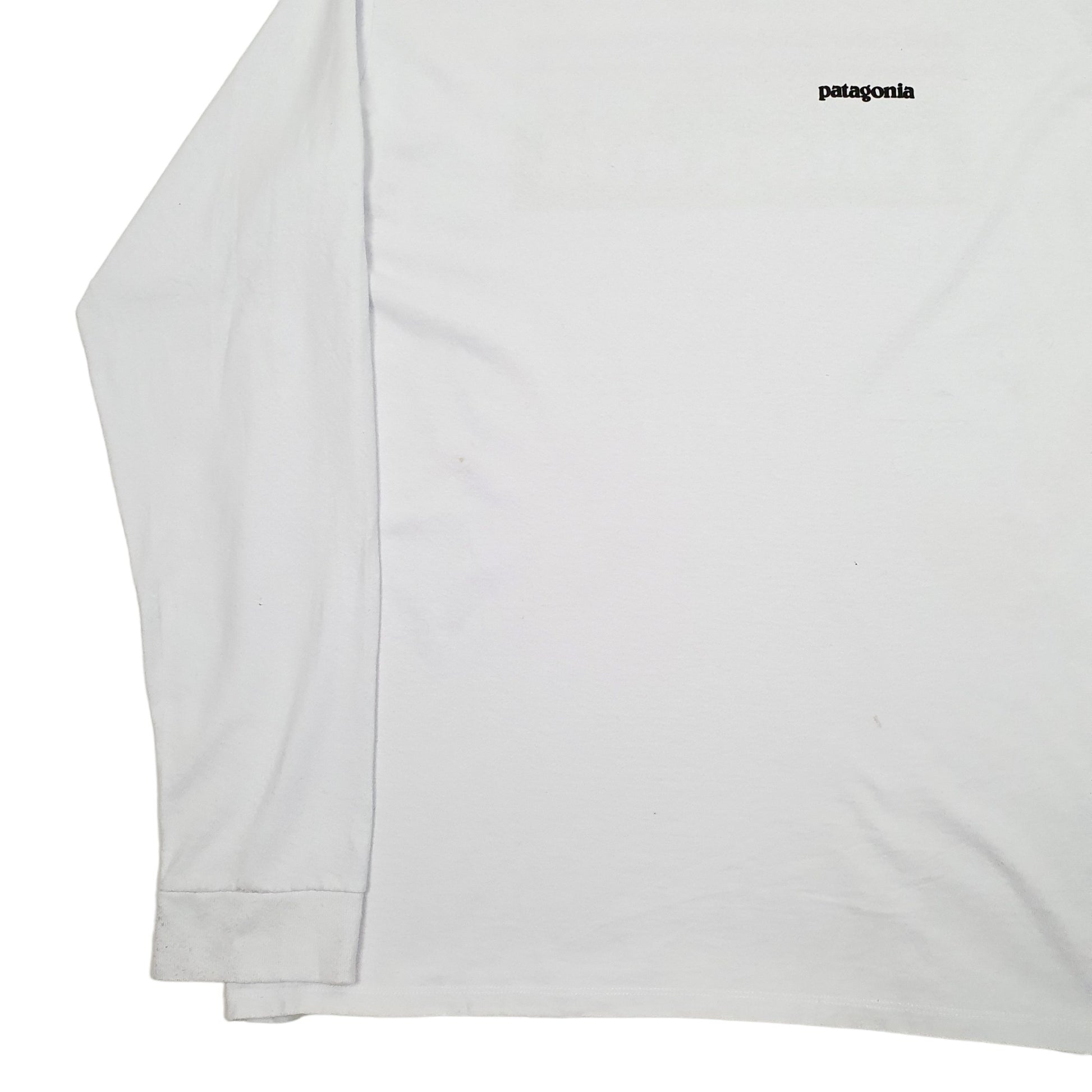 Mens Blue Patagonia Spellout Long Sleeve T Shirt