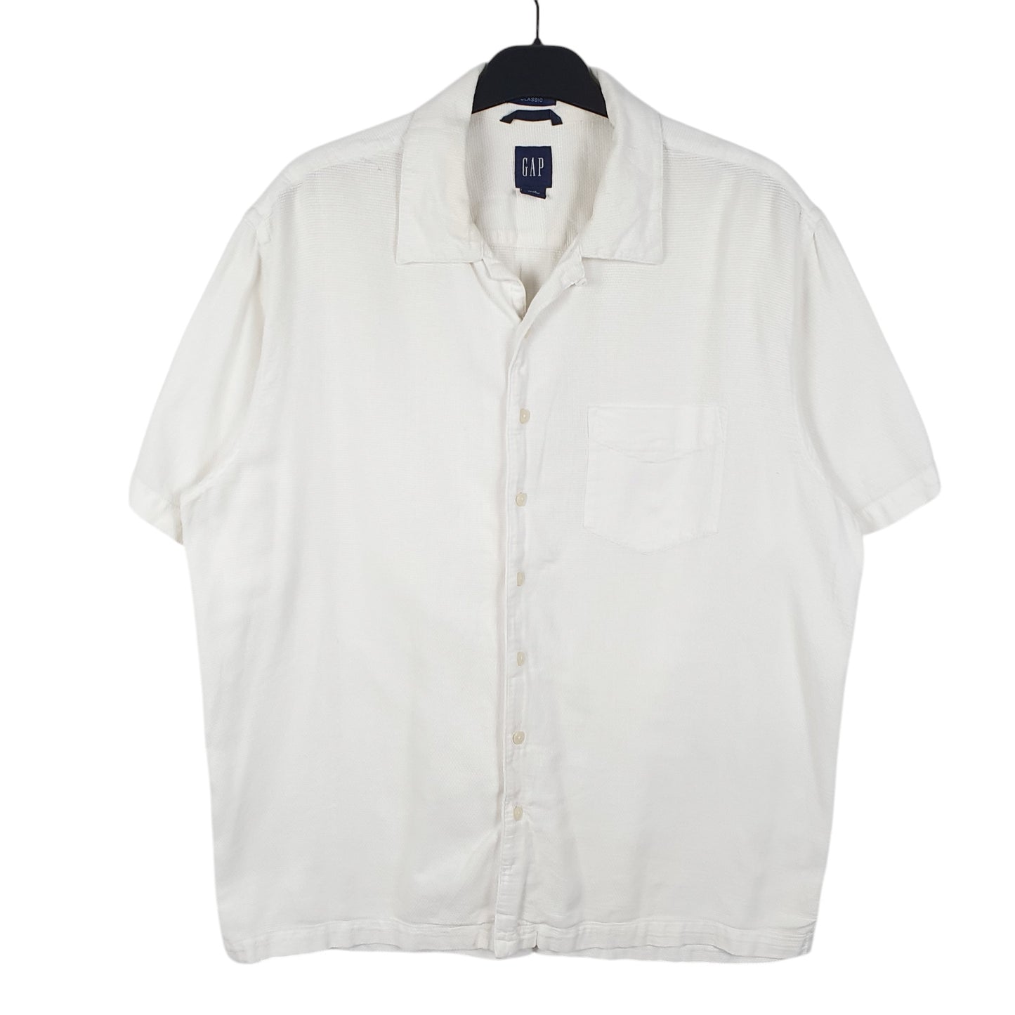 Mens Cream Gap Classic Short Sleeve Shirt