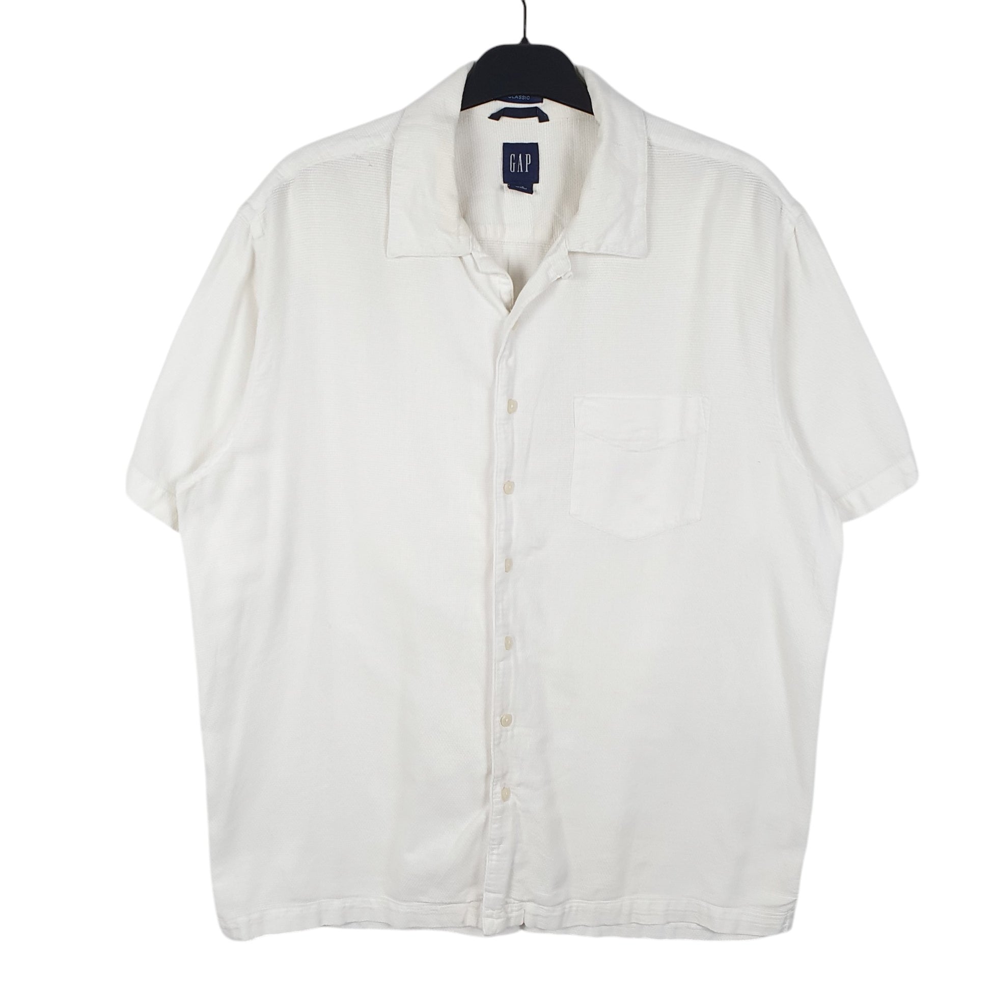 Mens Cream Gap Classic Short Sleeve Shirt