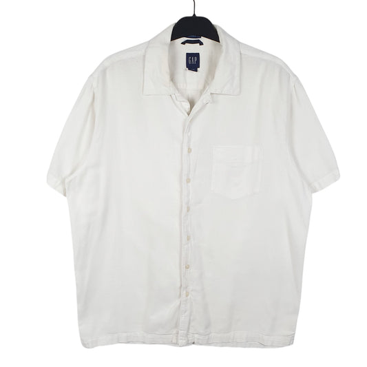 Mens Cream Gap Classic Short Sleeve Shirt