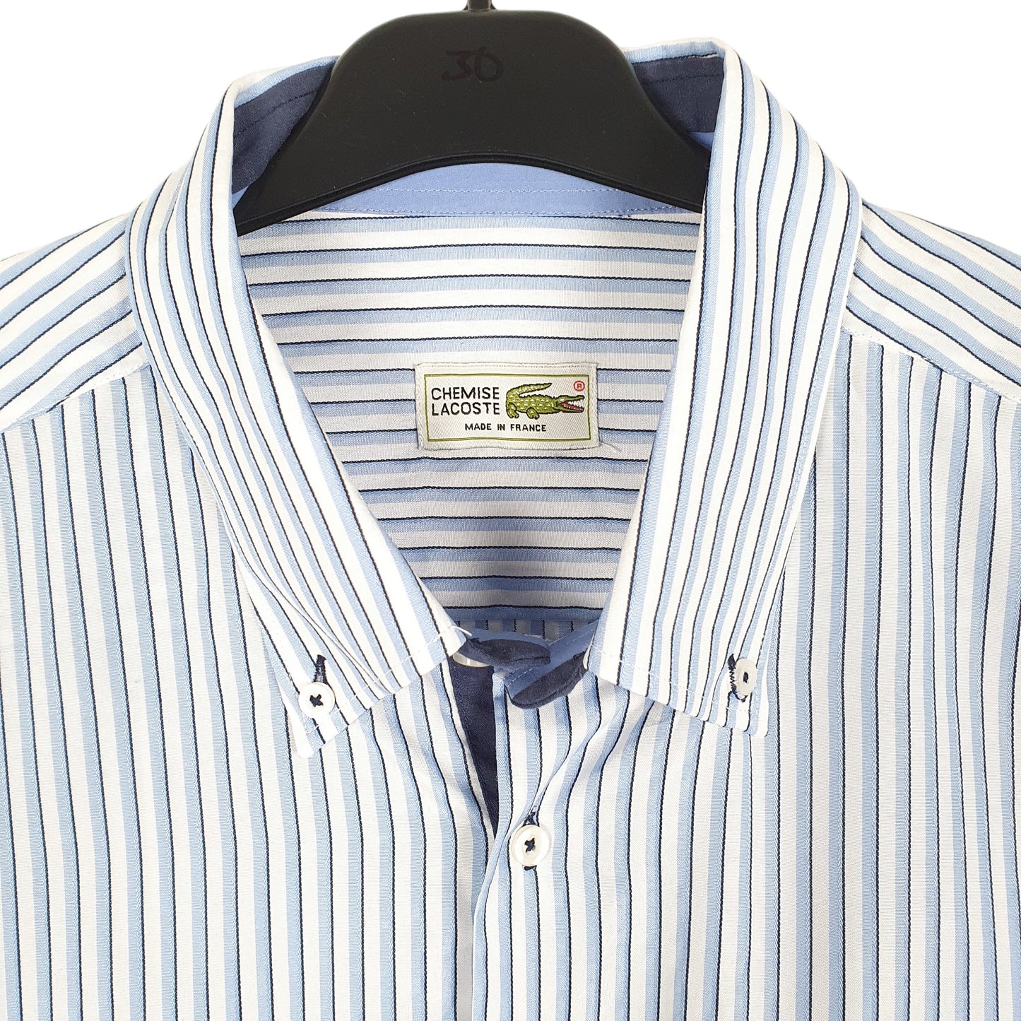 Mens Blue Lacoste  Short Sleeve Shirt