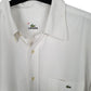 Mens White Lacoste  Long Sleeve Shirt