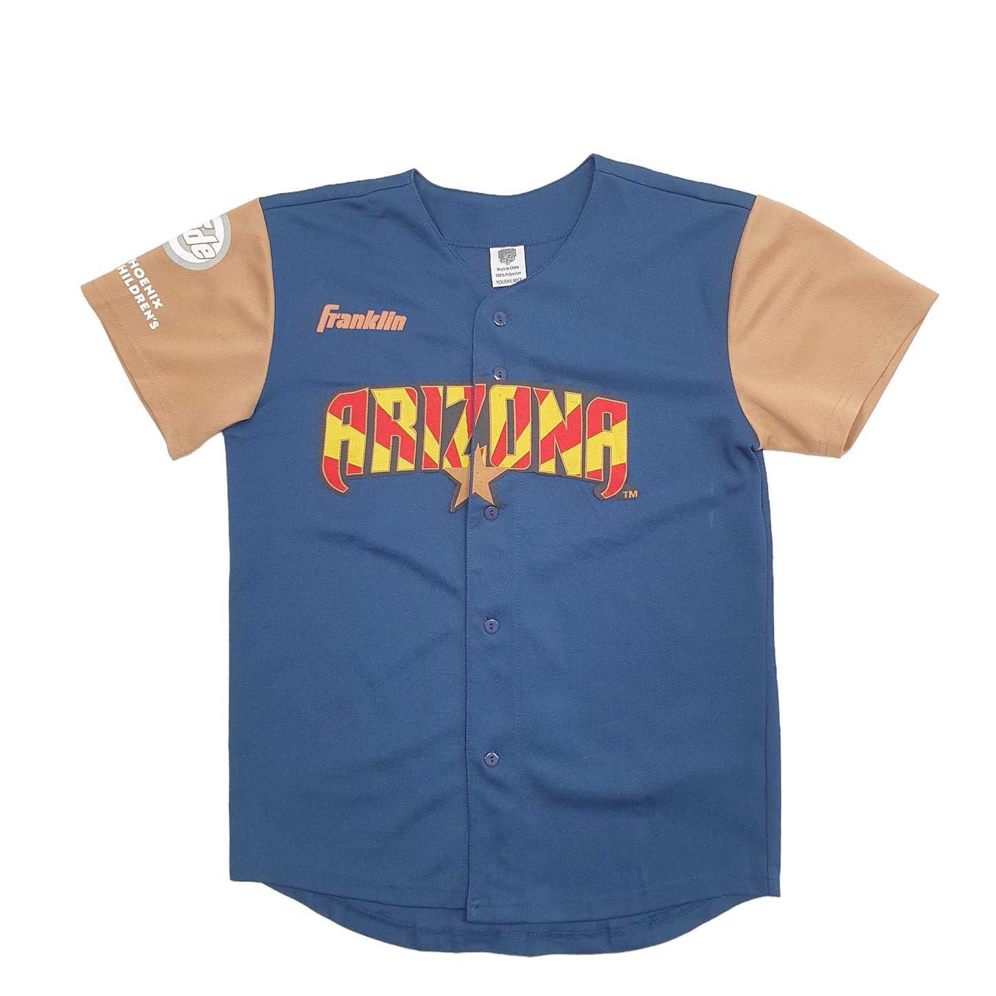 Mens Blue D Backs Baseball Jersey Arizona Spellout Short Sleeve T Shirt