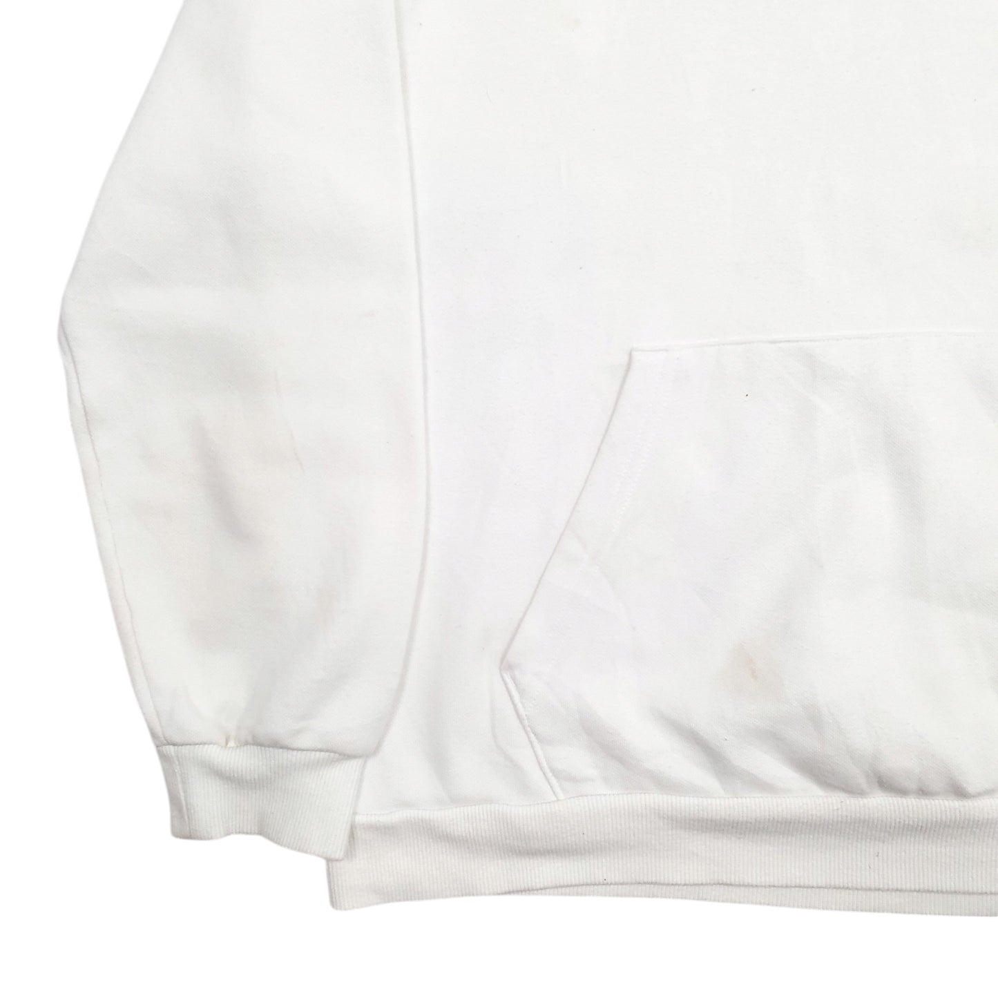 Mens White Puma Spellout Hoodie Jumper