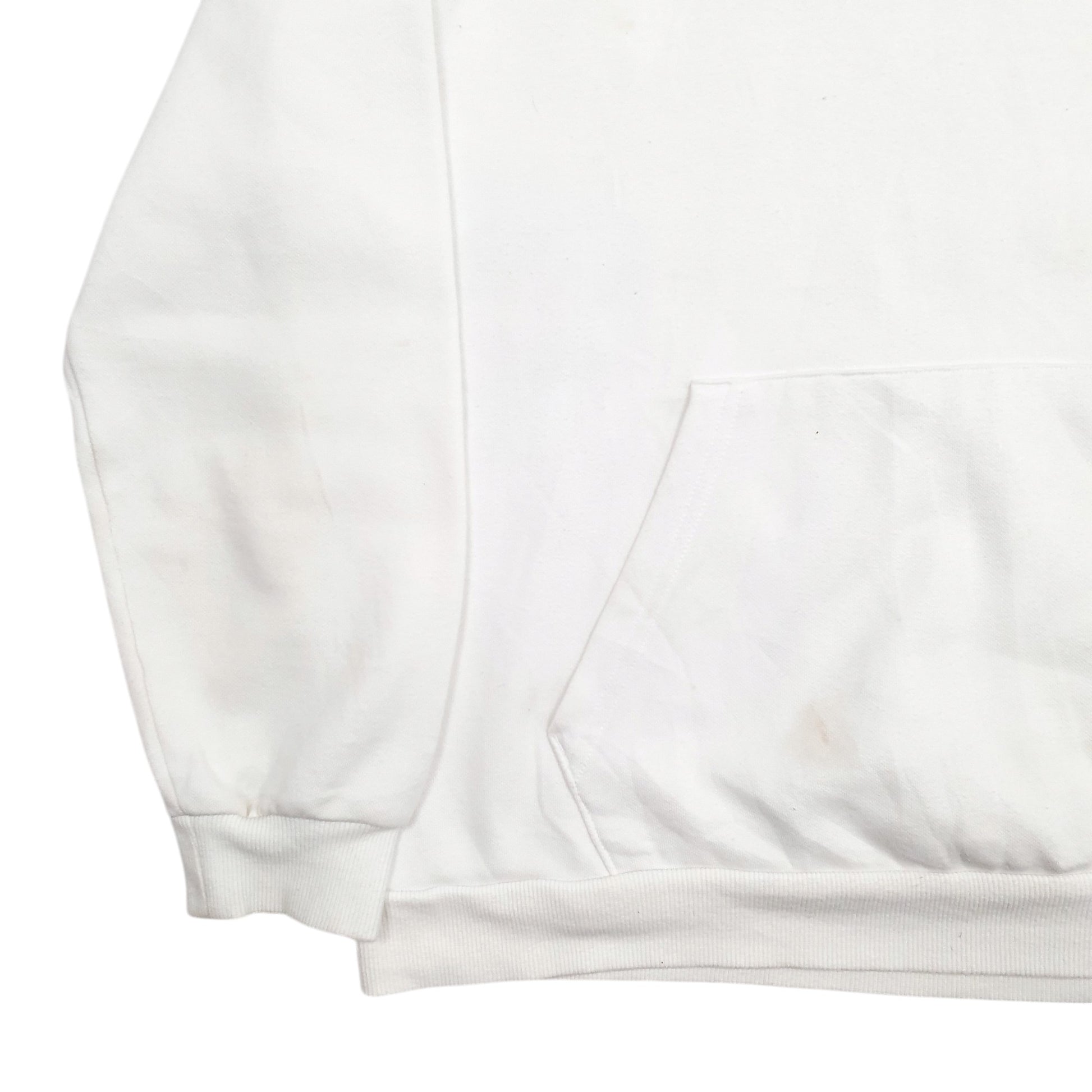 Mens White Puma Spellout Hoodie Jumper