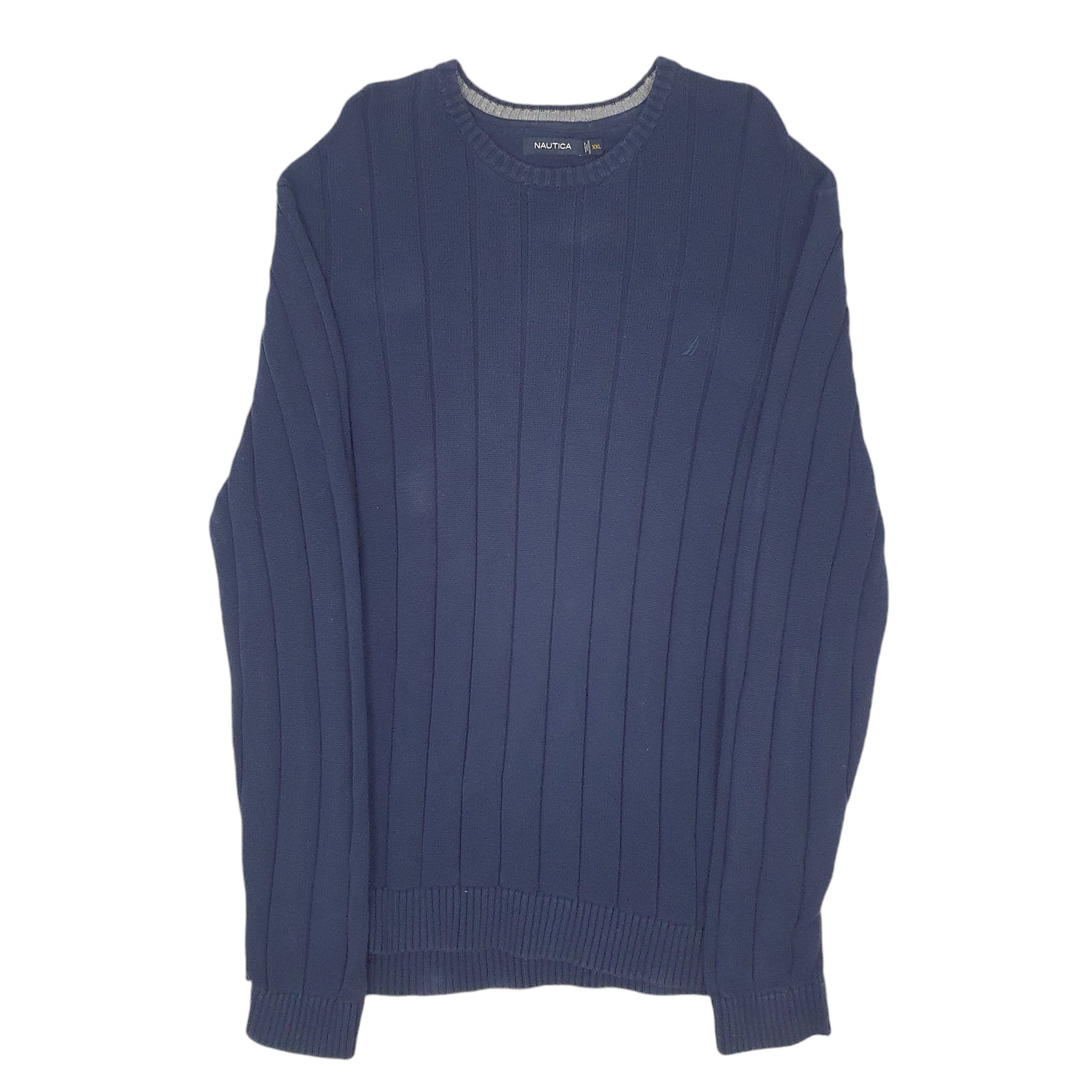 Mens Navy Nautica Knitwear Crewneck Jumper