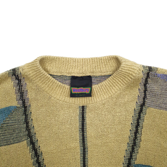 Mens Yellow Westbury  Crewneck Jumper