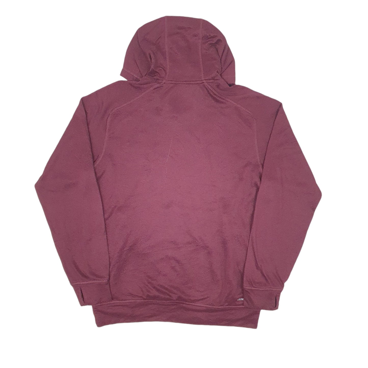 Mens Burgundy Adidas Climawarm Hoodie Jumper