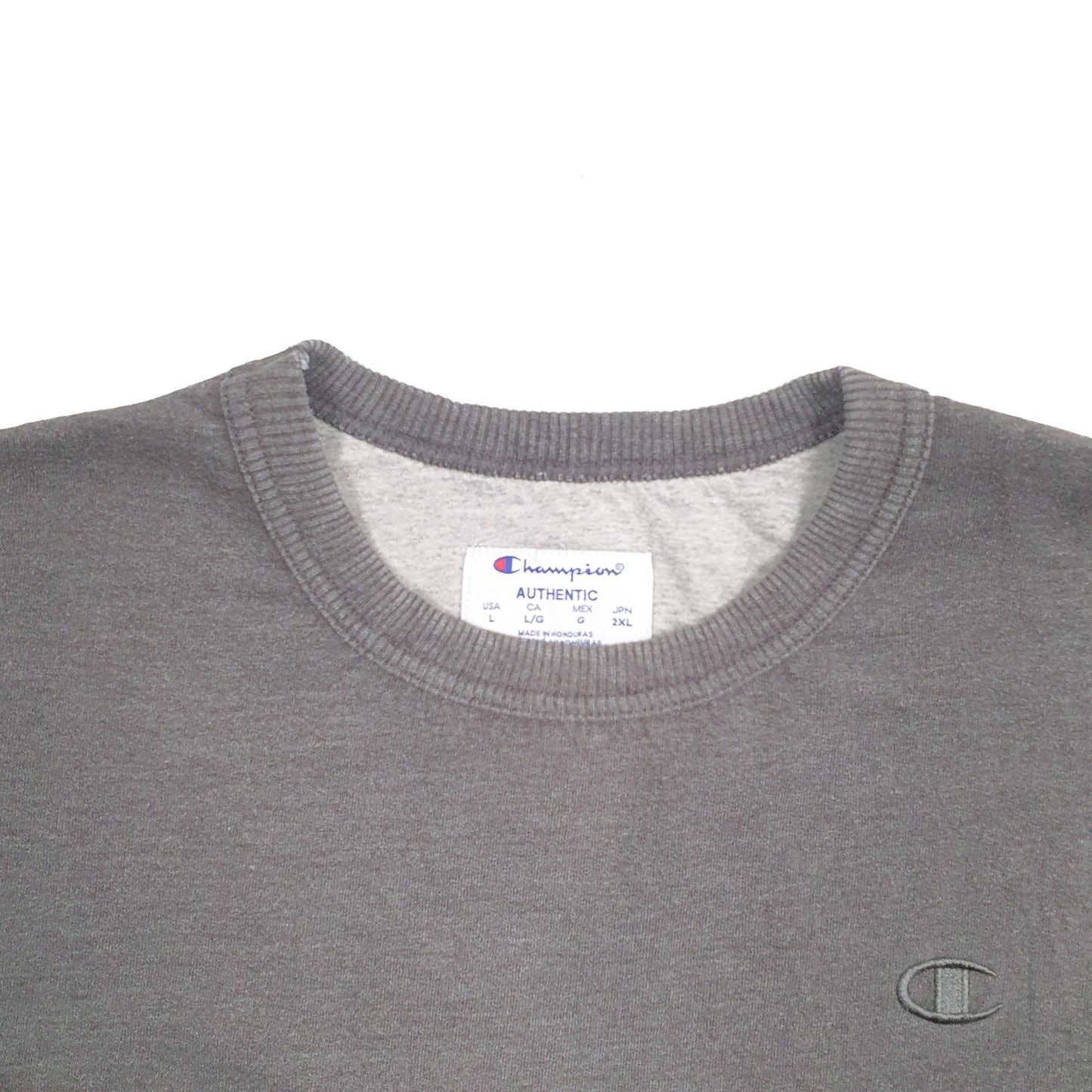 Mens Grey Champion  Crewneck Jumper