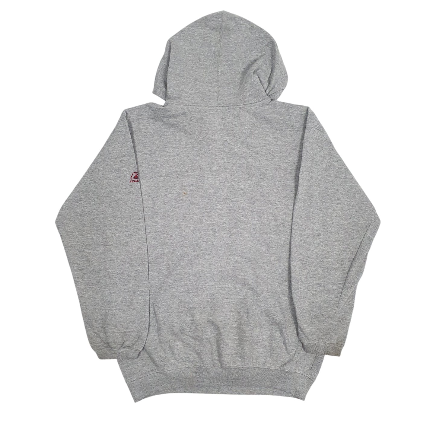 Mens Grey NFL Reebok Washington Redskins Commanders Football Hoodie Jumper