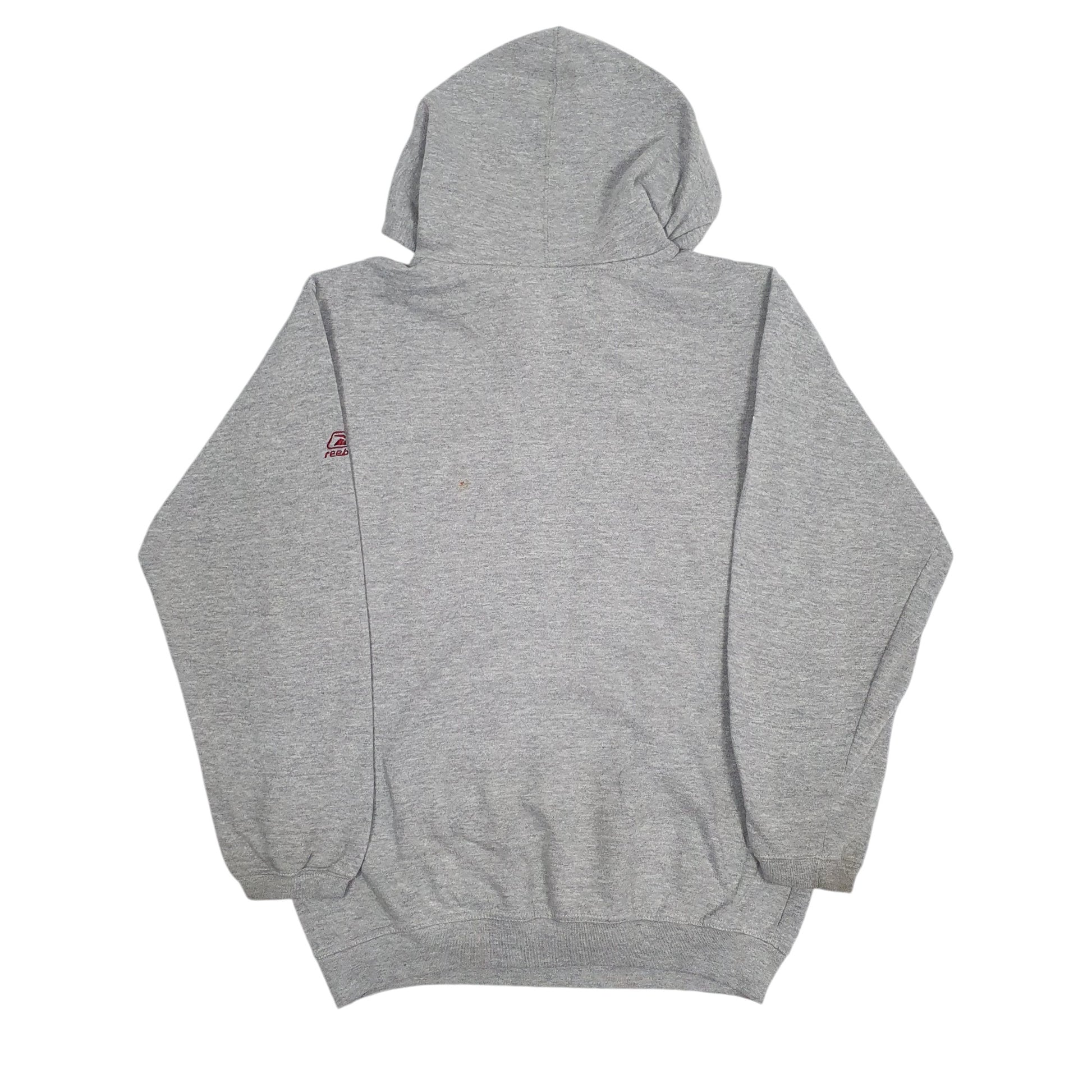 Mens Grey NFL Reebok Washington Redskins Commanders Football Hoodie Jumper