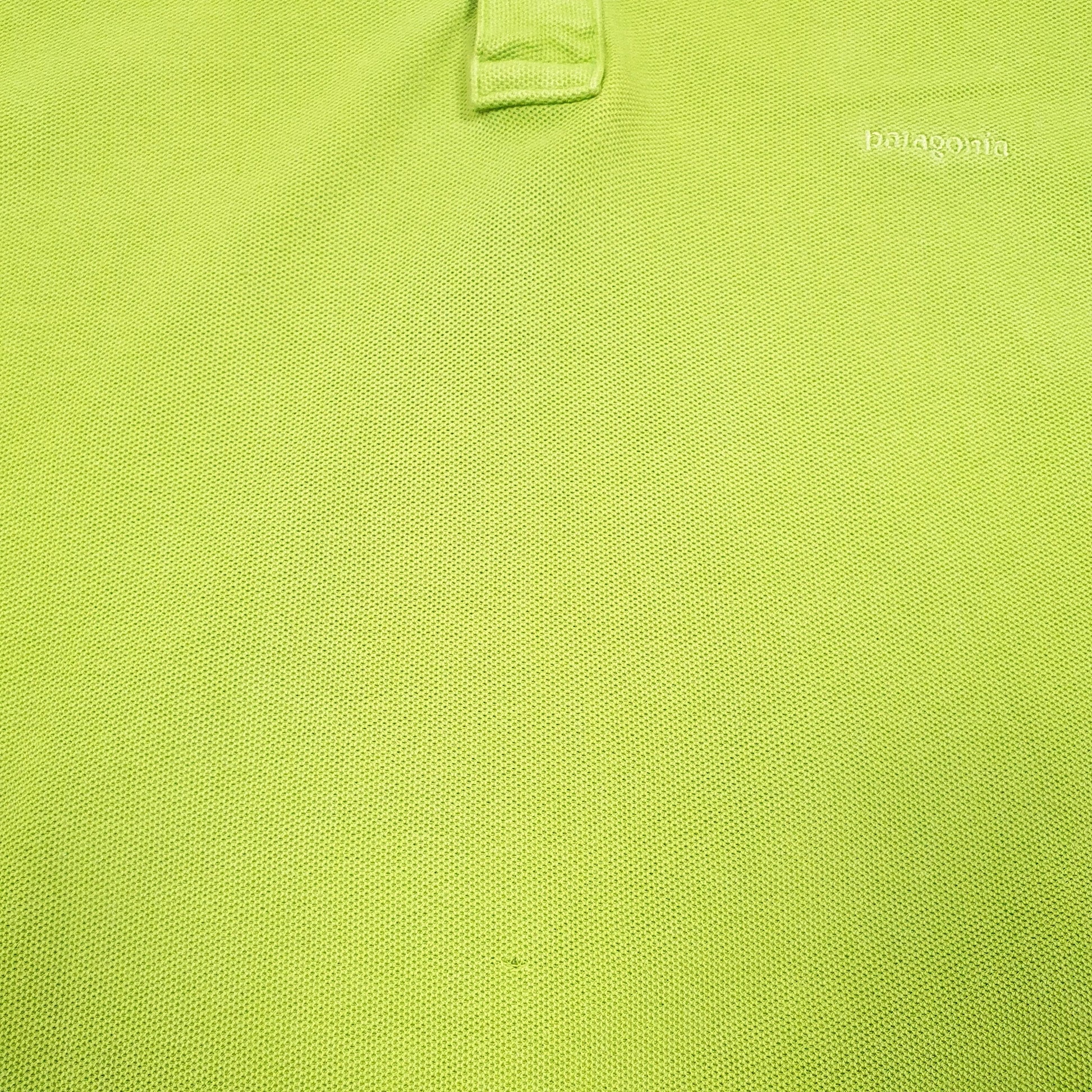 Mens Green Patagonia Organic Cotton Short Sleeve Polo Shirt