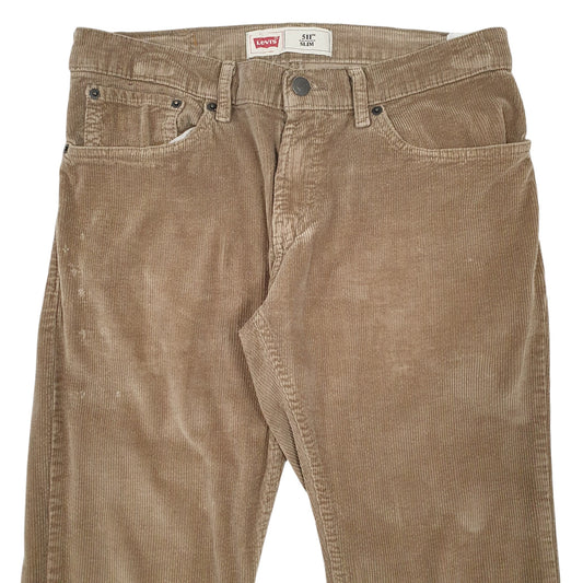 Mens Beige Levis  Corduroy Trousers