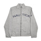 Mens Grey Nautica Spellout Full Zip Jumper