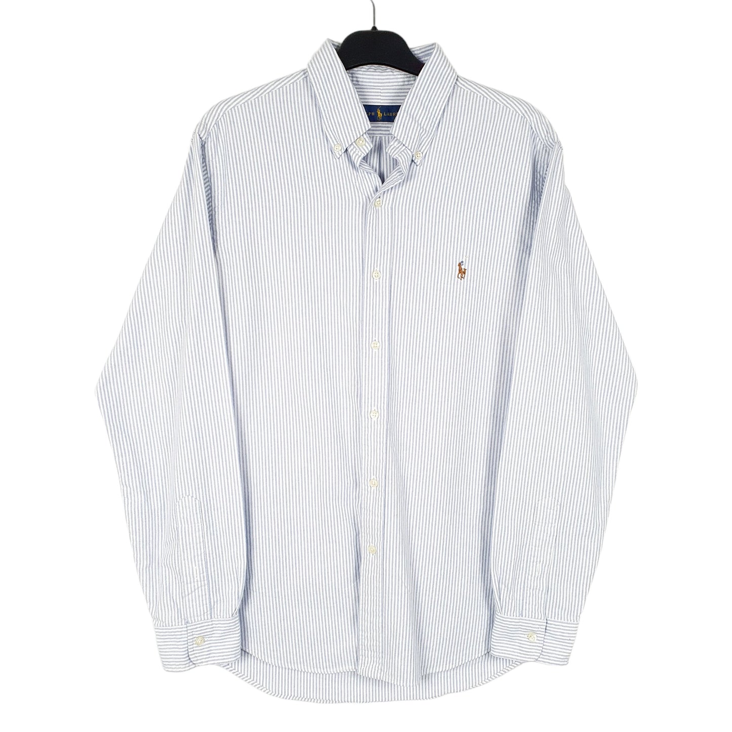 Mens White Ralph Lauren Oxford Long Sleeve Shirt