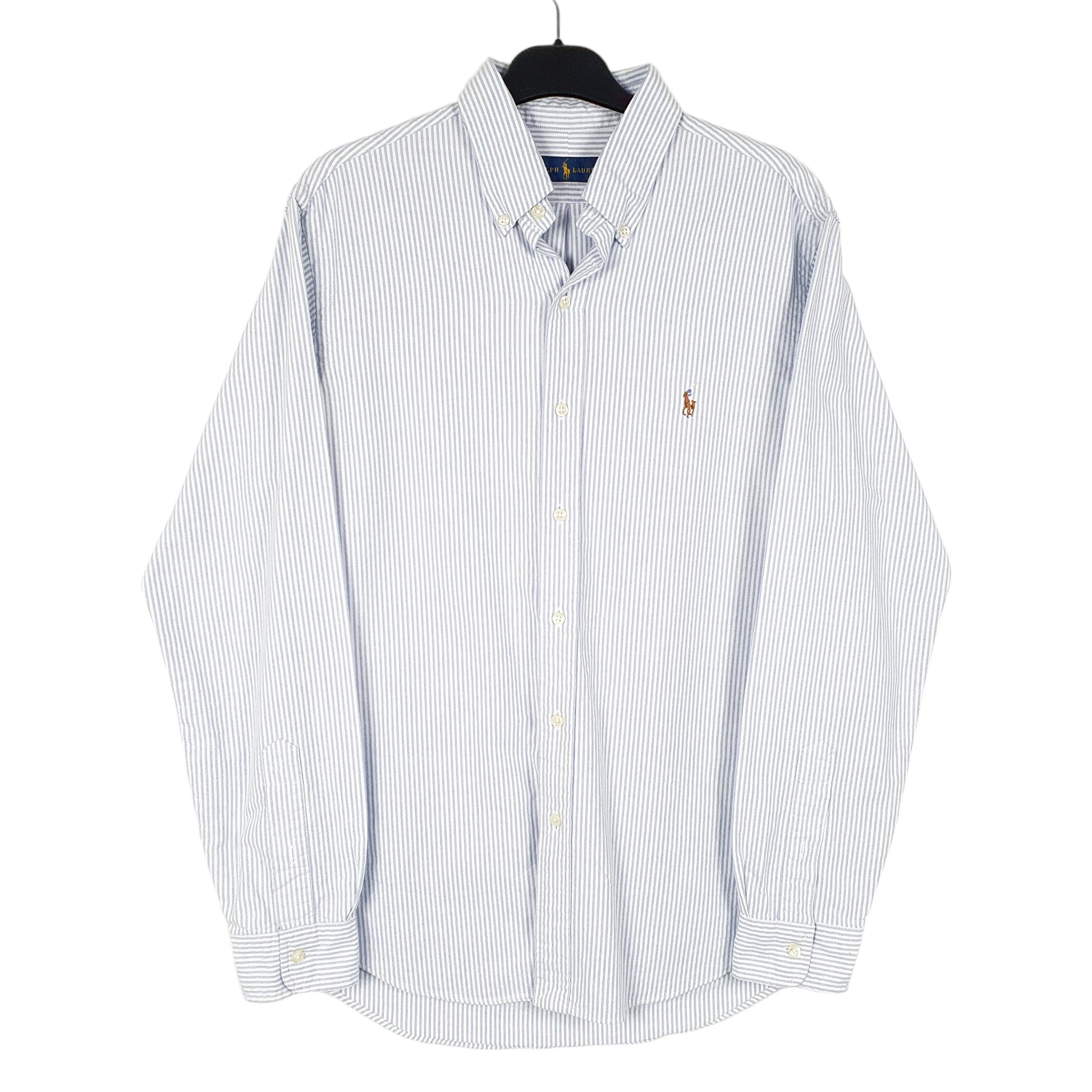 Mens White Ralph Lauren Oxford Long Sleeve Shirt