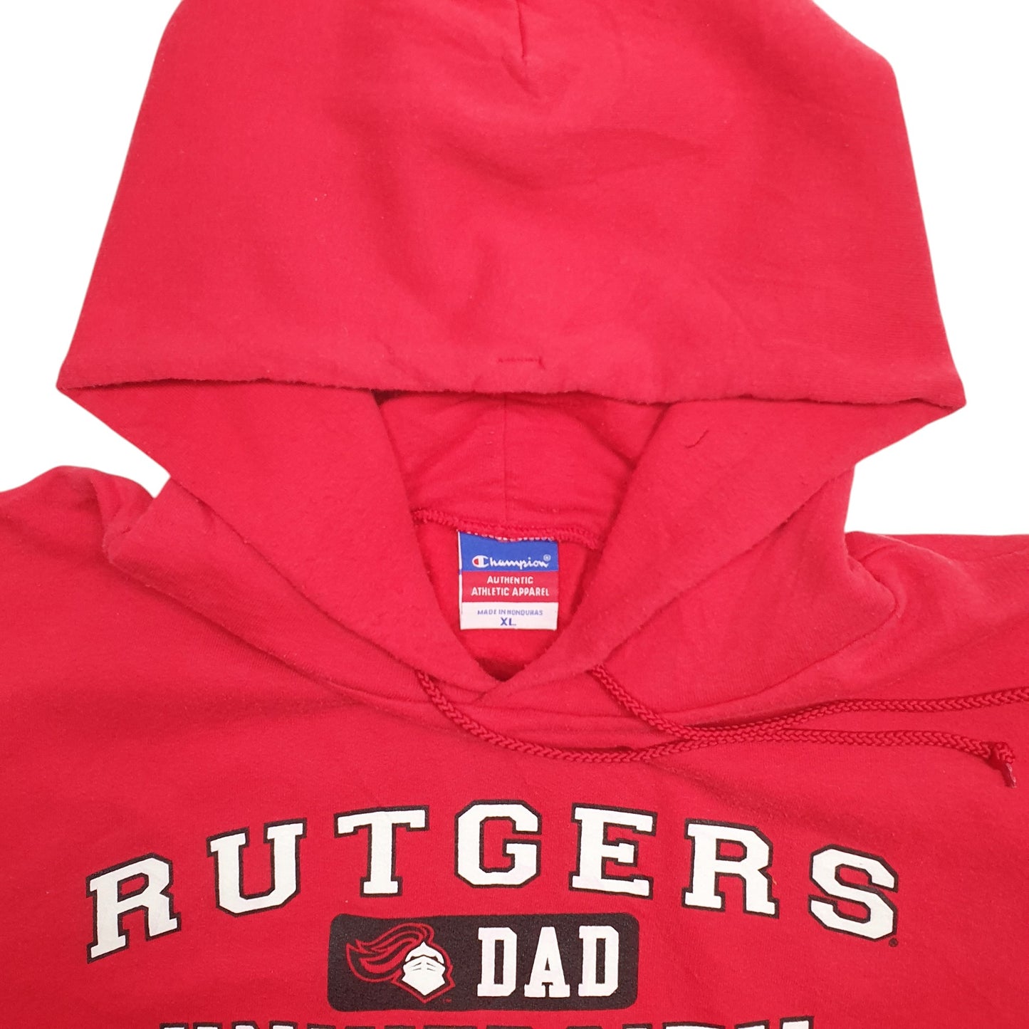 Mens Red Champion Rutgers University Hoodie Jumper