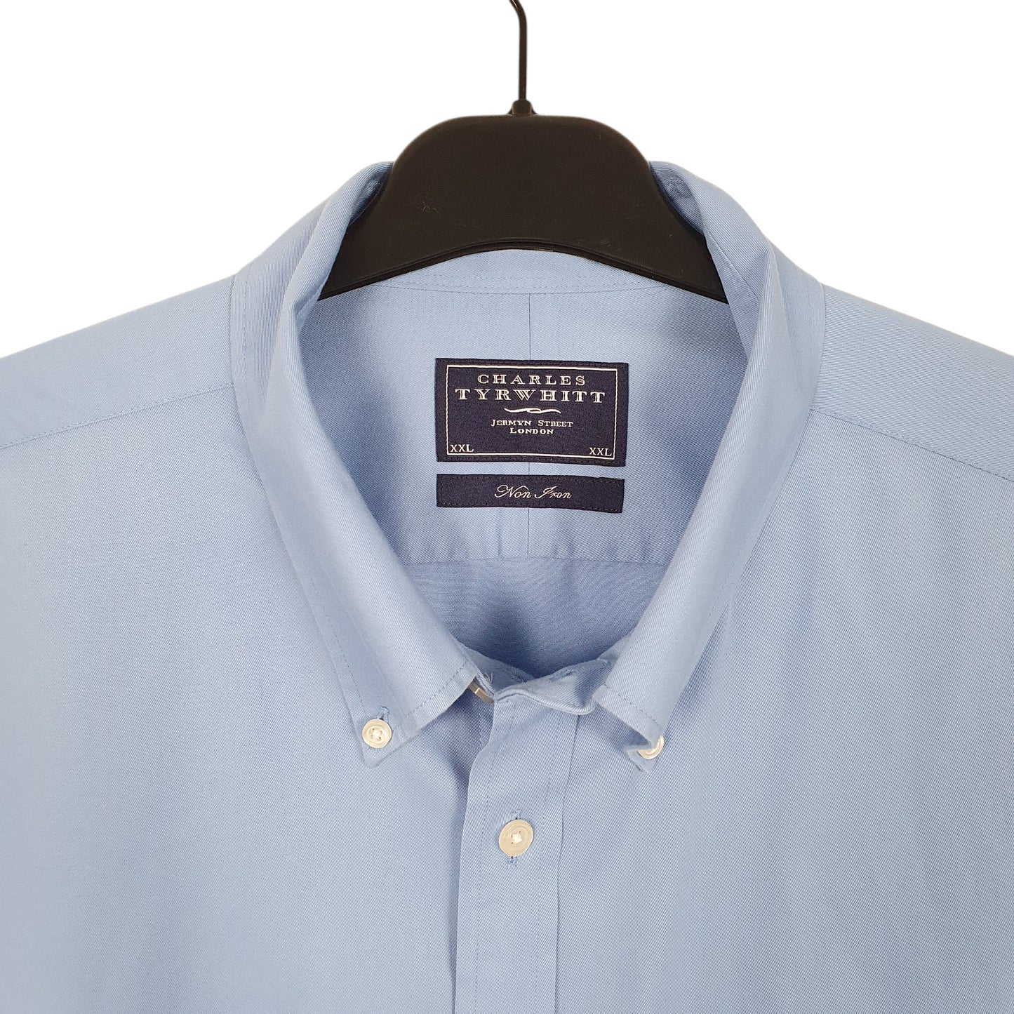 Mens Blue Charles Tyrwhitt Non Iron Long Sleeve Shirt