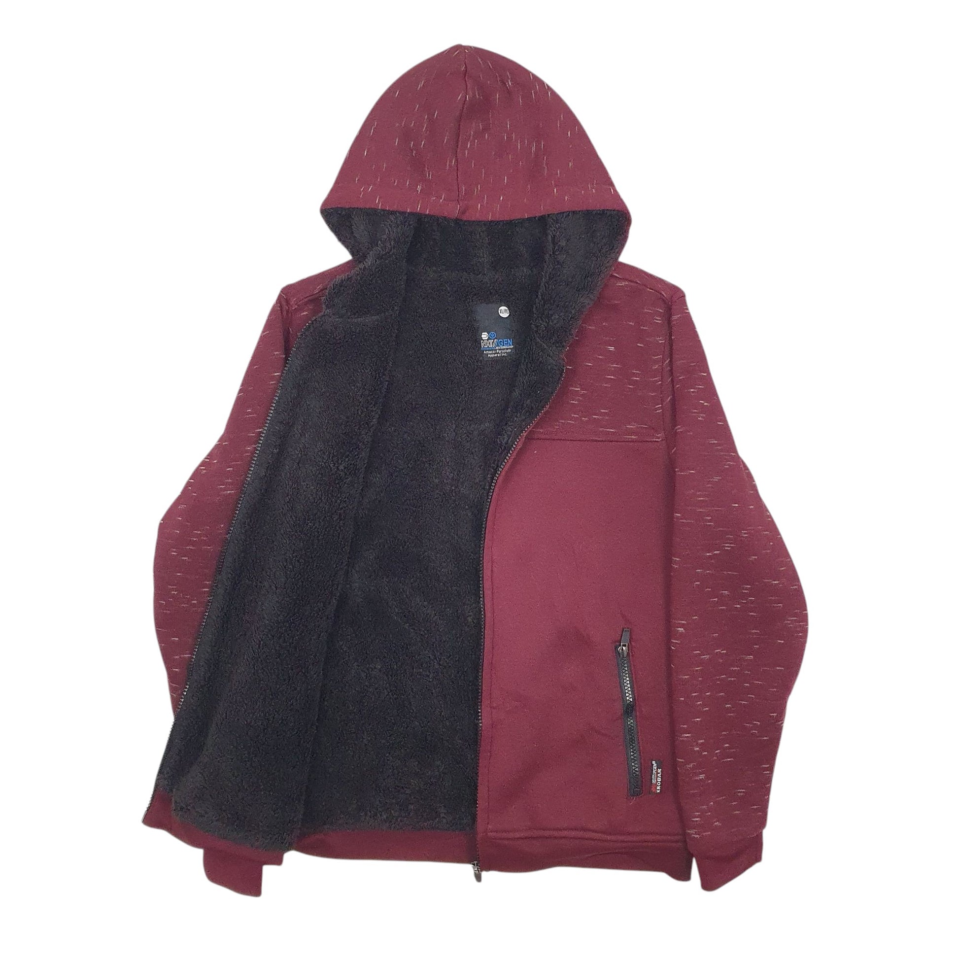 Womens Burgundy NXT/GEN Fleece Lined Full Zip Jumper