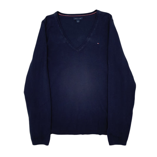 Womens Navy Tommy Hilfiger  V Neck Jumper