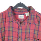 Mens Red L.L.Bean Flannel Overshirt Tartan Long Sleeve Shirt