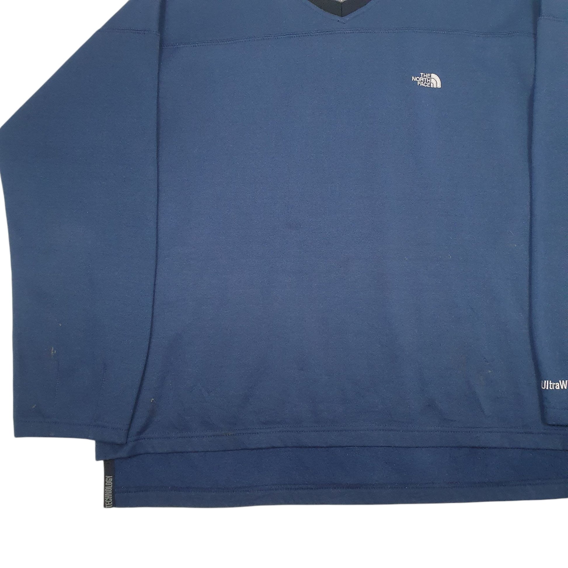 Mens Navy The North Face Vintage Tekware Ultra Wick V Neck Jumper
