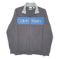 Mens Black Calvin Klein Spellout Sweater Soft Touch Full Zip Jumper