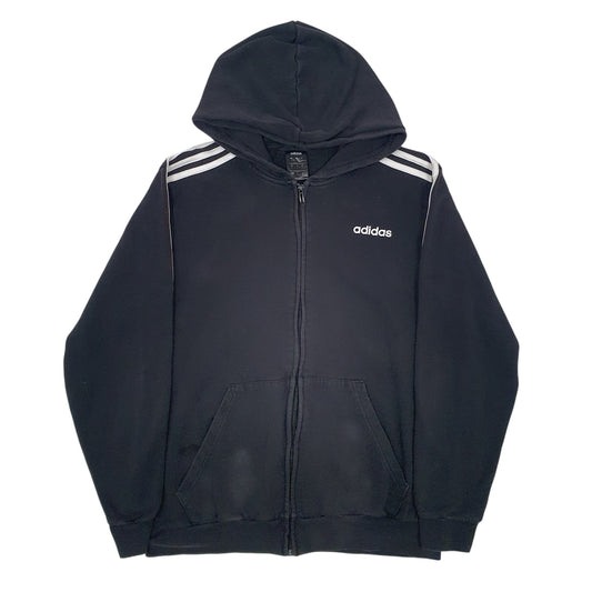 Mens Black Adidas  Full Zip Jumper