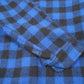 Womens Blue Woolrich Vintage Plaid CPO Overshirt 70s Made In USA Long Sleeve Shirt