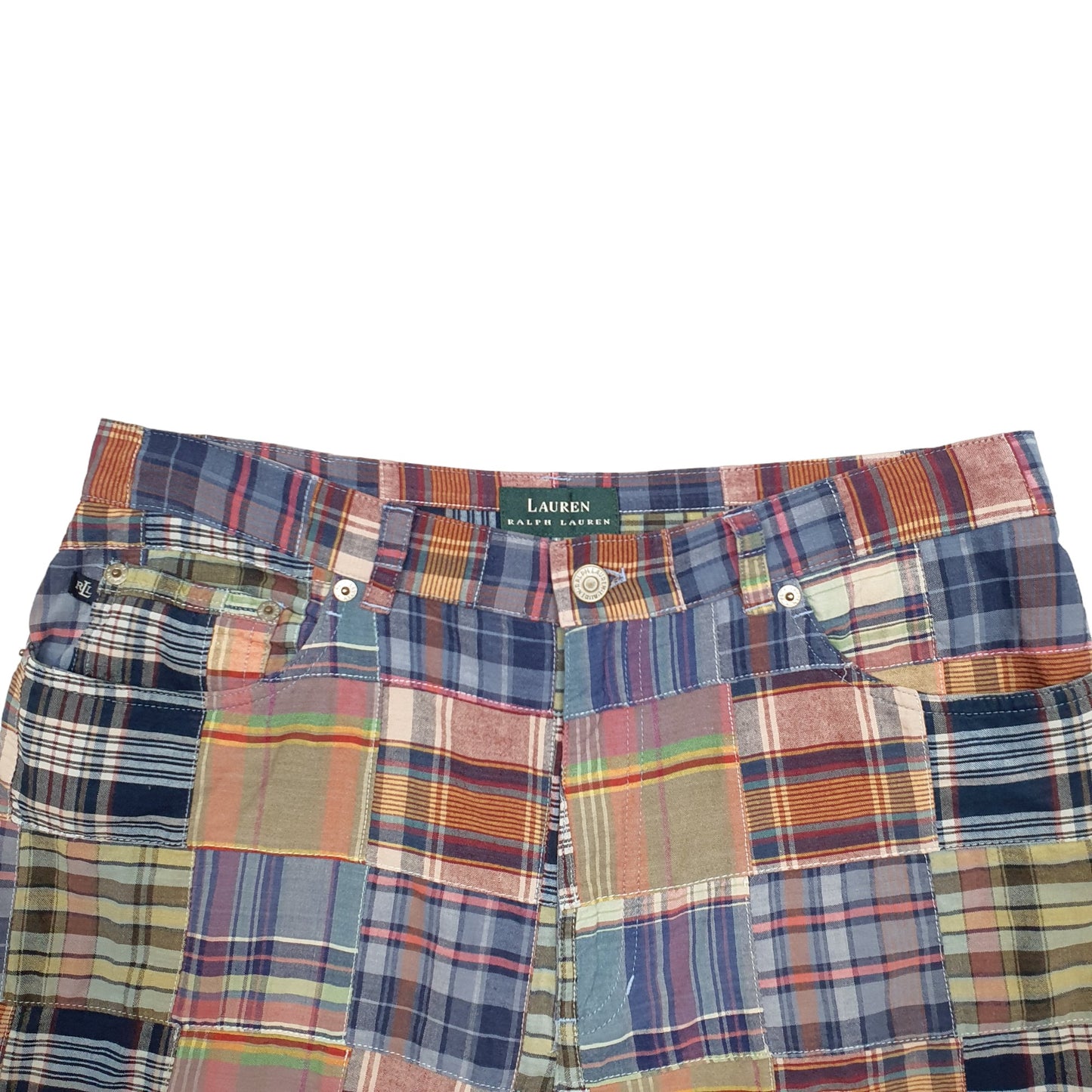 Womens Multi Ralph Lauren Madras Chino Shorts