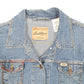 Womens Blue Levis Signature Type 3 Trucker Hand Painted  Coat