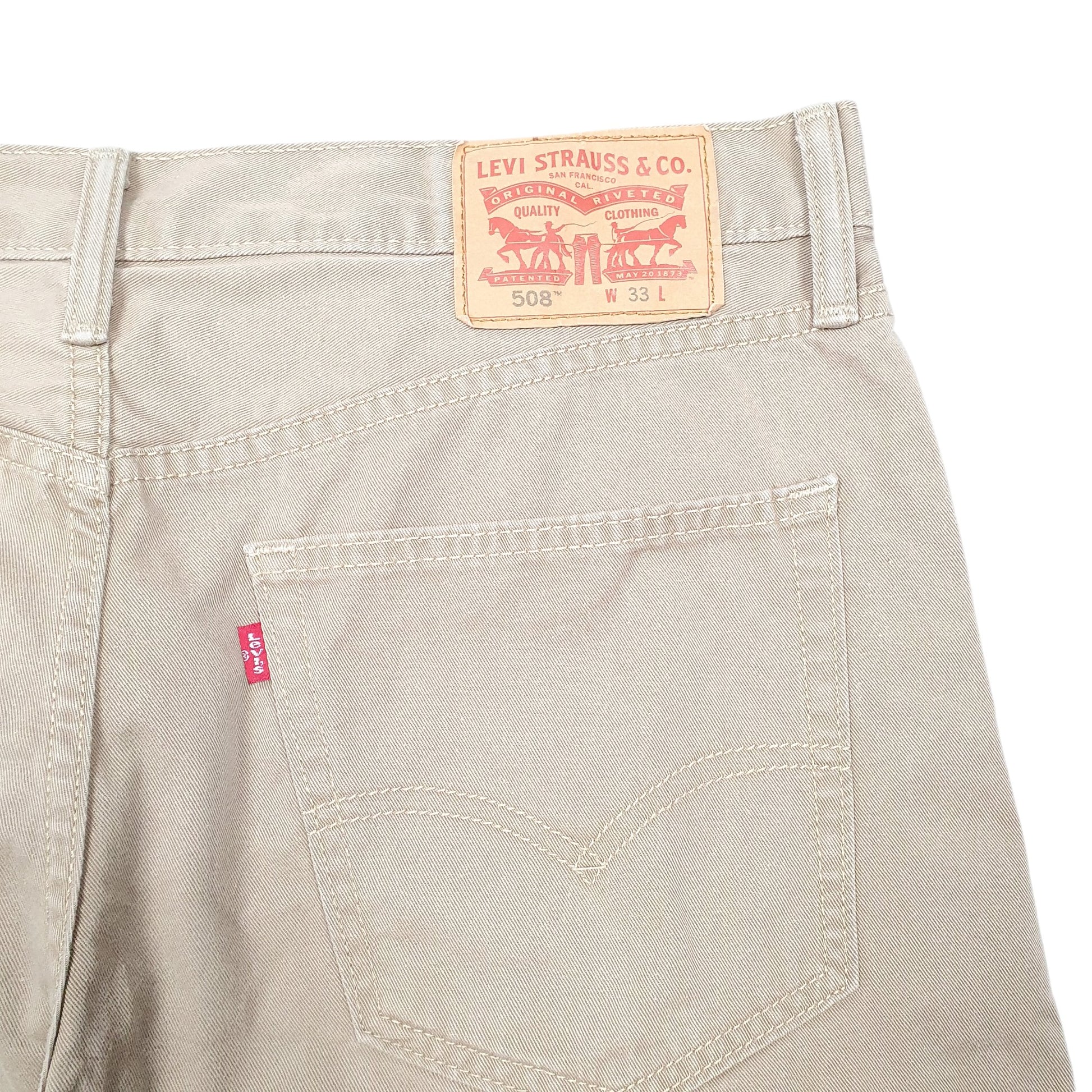 Mens Beige Levis 508 Regular Chino Shorts