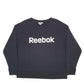 Womens Black Reebok Spellout Crewneck Jumper