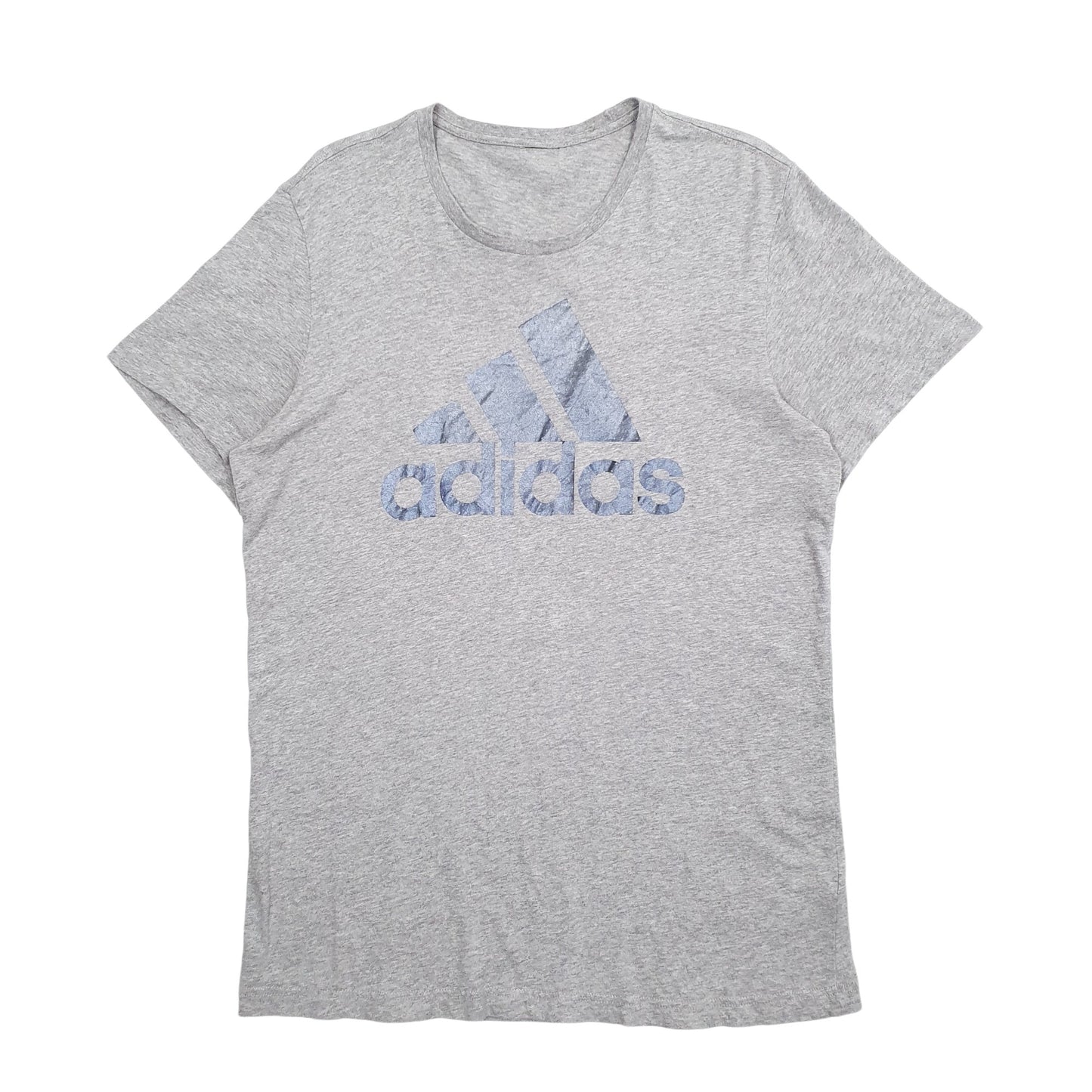 Mens Grey Adidas Spellout Short Sleeve T Shirt