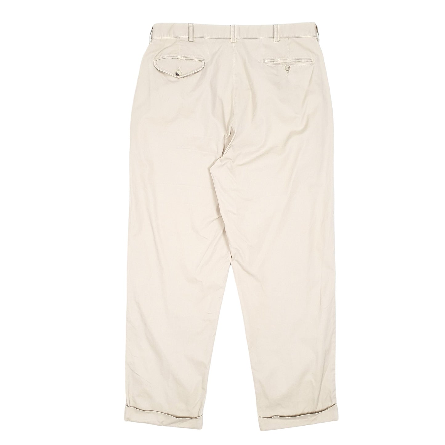 Mens Beige Polo Ralph Lauren Hammond Pant Double Pleated Chino Trousers