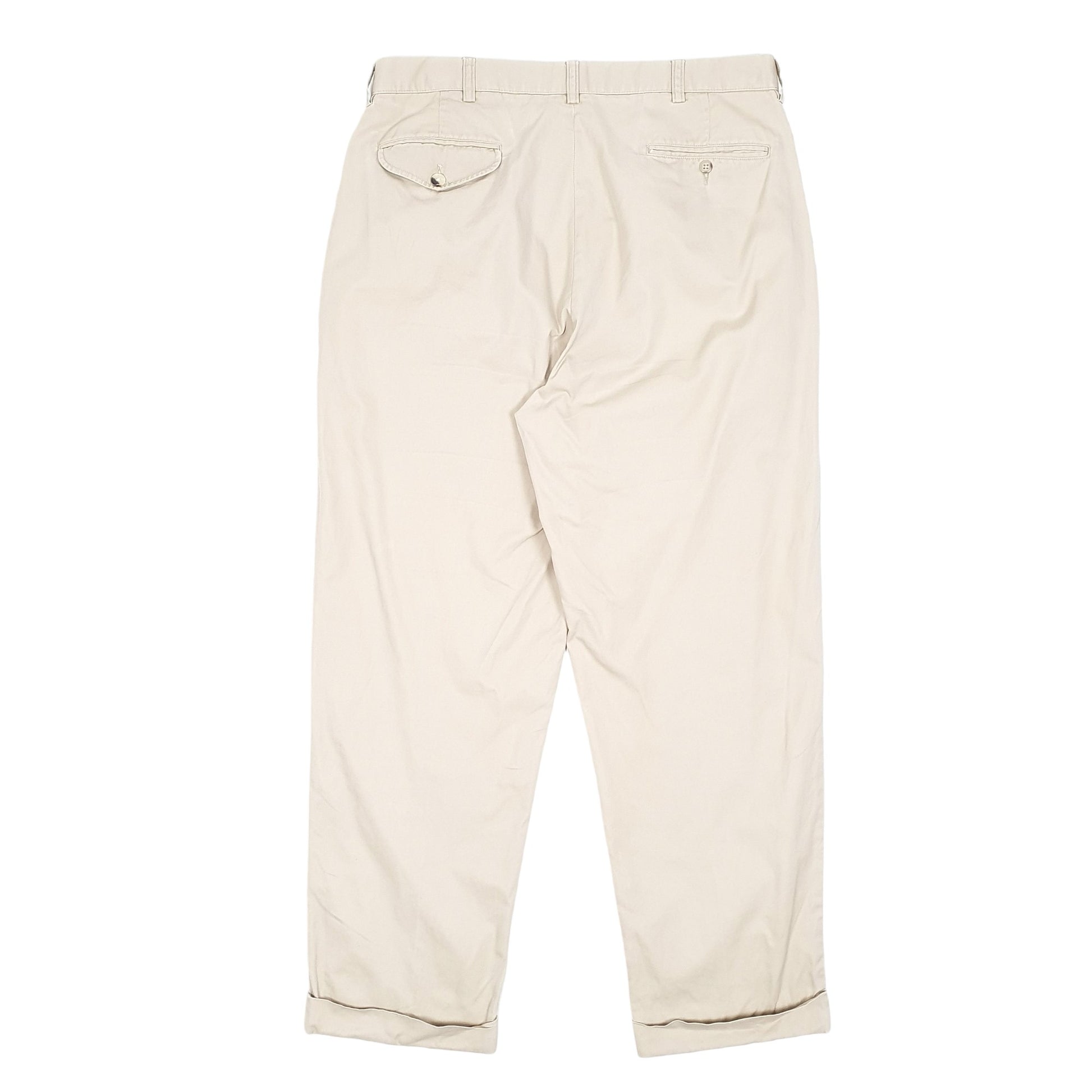 Mens Beige Polo Ralph Lauren Hammond Pant Double Pleated Chino Trousers