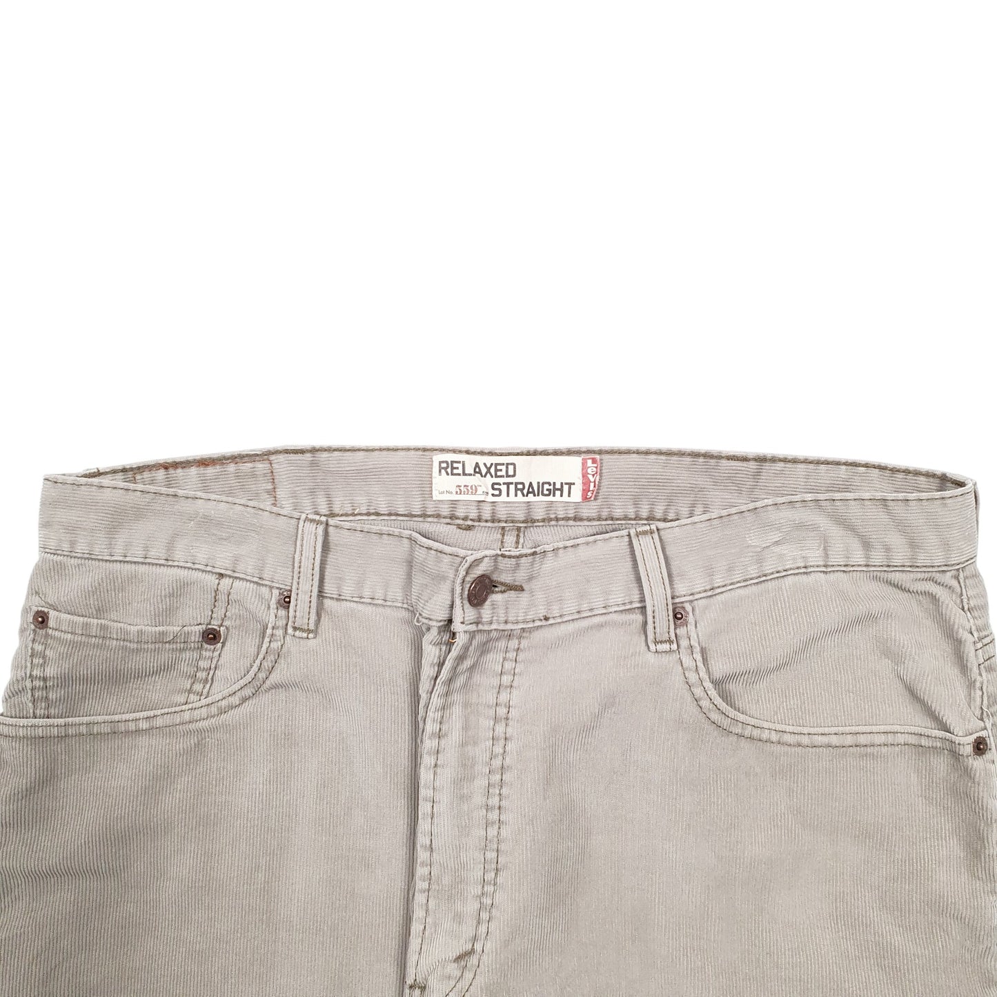 Mens Grey Levis 559 Corduroy Trousers